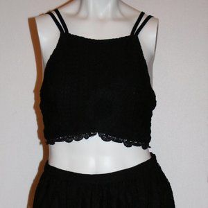 Free People Black Dress - Top & Skirt Size 10 (NWOT)